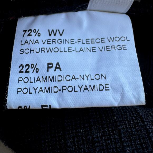 ALAÏA Black Ribbed Virgin Wool Little Black Dress - Picture 10 of 11